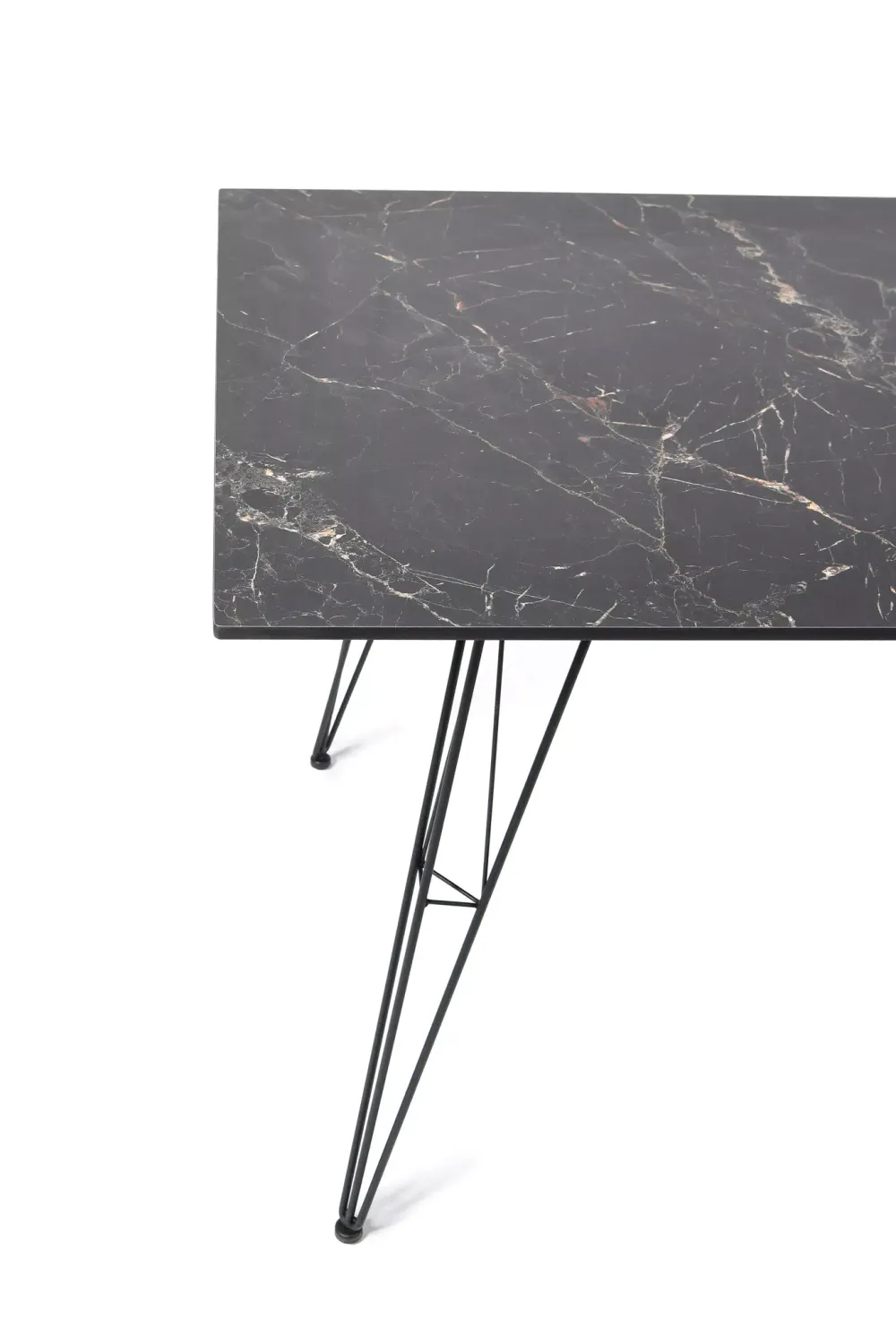 "Руссо" обеденный стол из HPL 150х80см, цвет "черный мрамор"