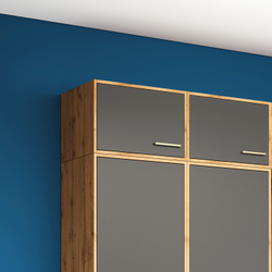 Шкаф-антресоль DIWO Кострома навесной 60x40х42 см, дуб вотан, антрацит, ручка золото