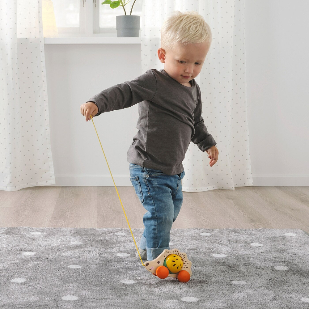 Каталка на веревочке IKEA UPPSTA (УППСТО), Разноцветный, 15х6х9 cм