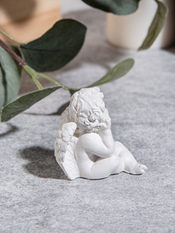 Набор статуэток ангелочки 4 штуки и подсвечник Лотос