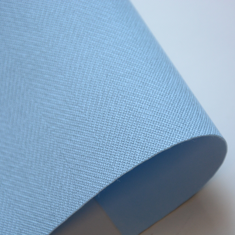 Кожзам переплетный с тиснением "TWEED", светло-голубой