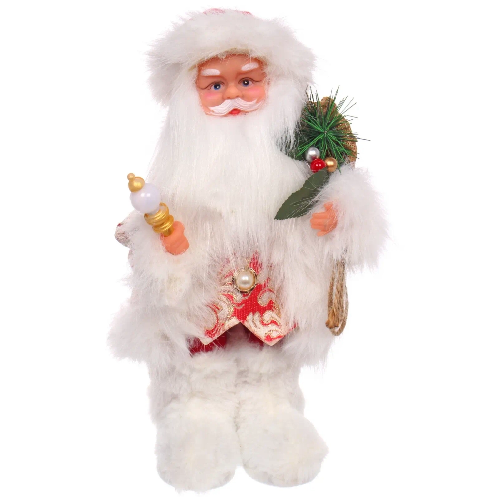 Дед Мороз - Лесовичок «Лесной гость» 30 см, Красный/белый