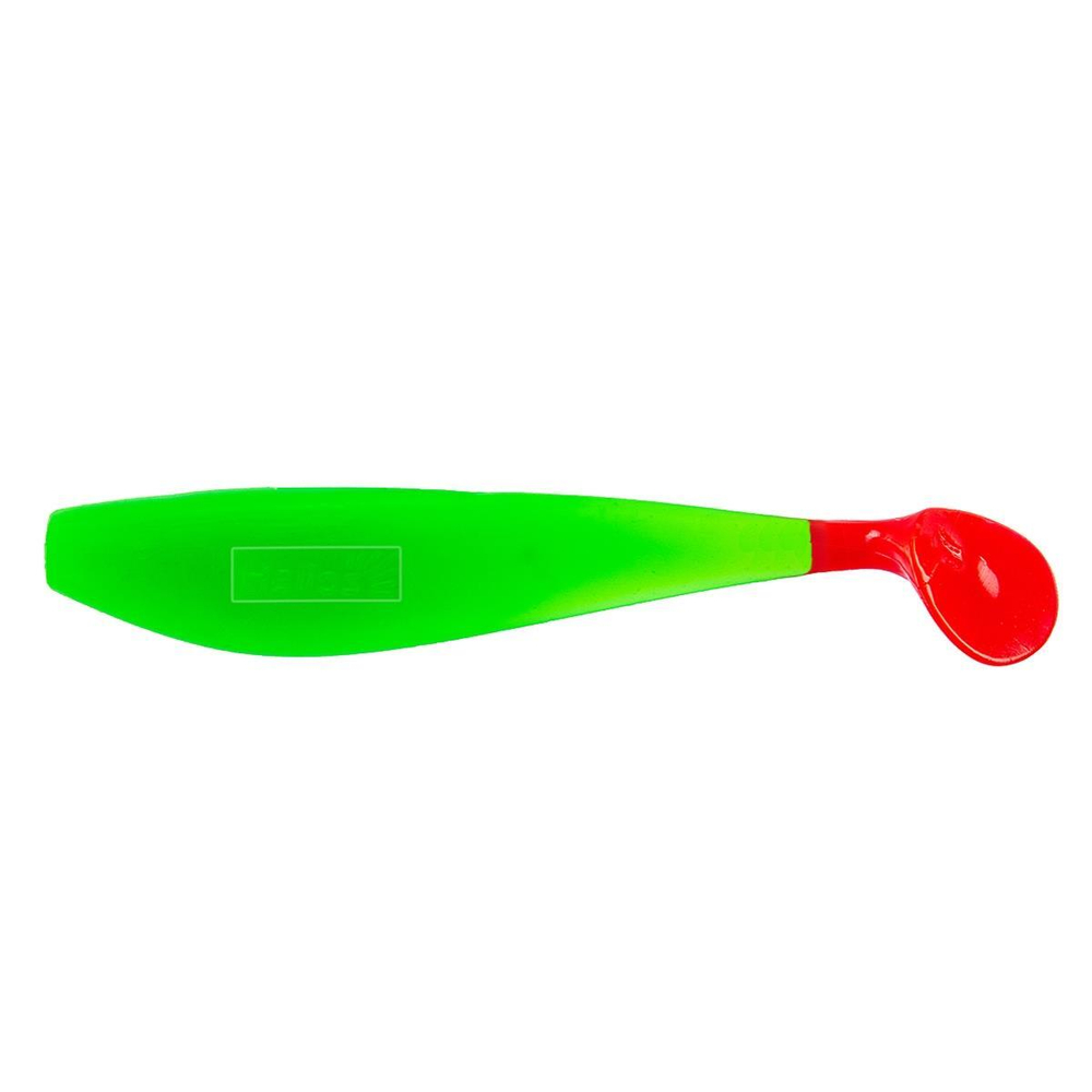 Виброхвост несъедоб. Zander 4"/10,2см Lime & Red 100шт. (HS-36-021-N) Helios