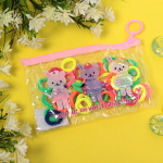 Резинки детские для волос 40шт (+-2 шт)»Bright style - Веселые друзья «, микс 4 цвета, 17*11см