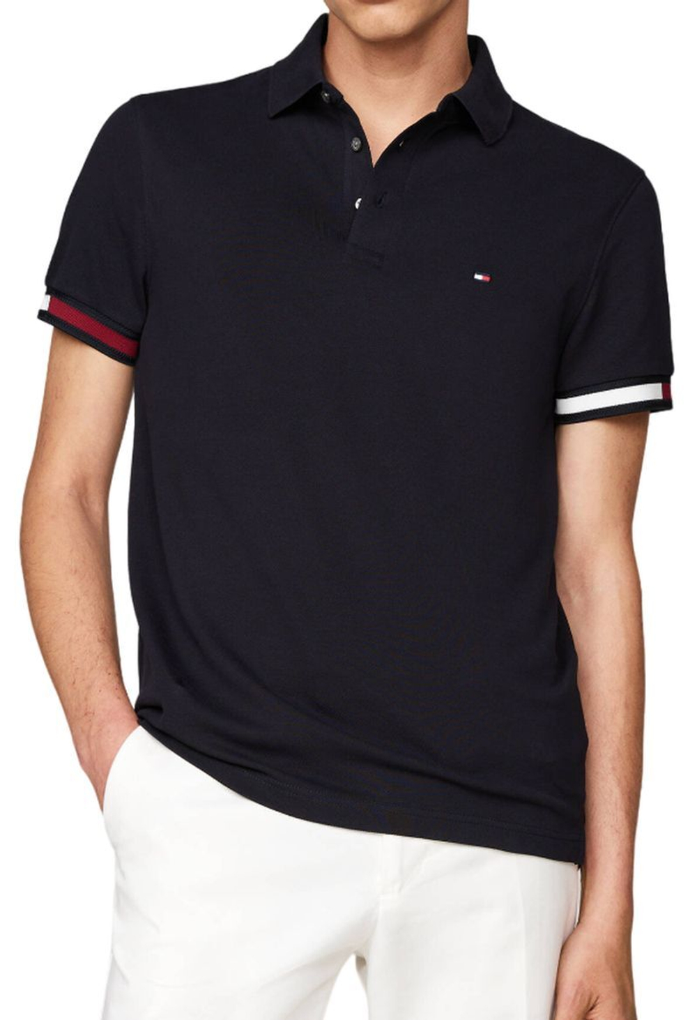 Теннисное поло Tommy Hilfiger Flag Cuff Slim Fit