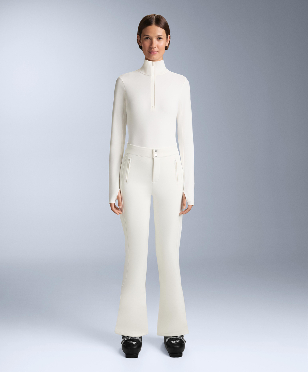 Oysho Термофутболка с застёжкой-молнией на половину длины, белый