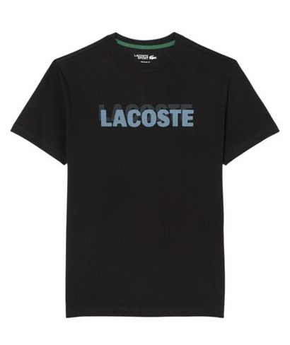 Теннисная футболка Lacoste Ultra Graphic Print Sport - black/light blue