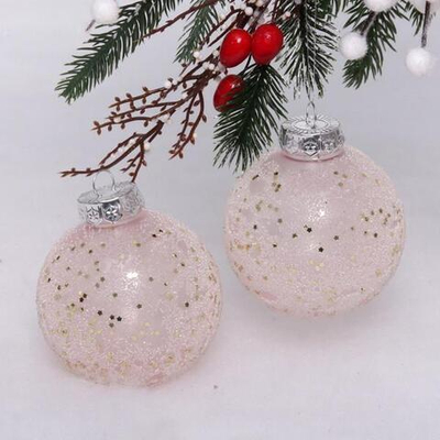 Набор украшений SHINE "Diamond Sand" 8 см (2 шт.), baby pink (Серпантин)