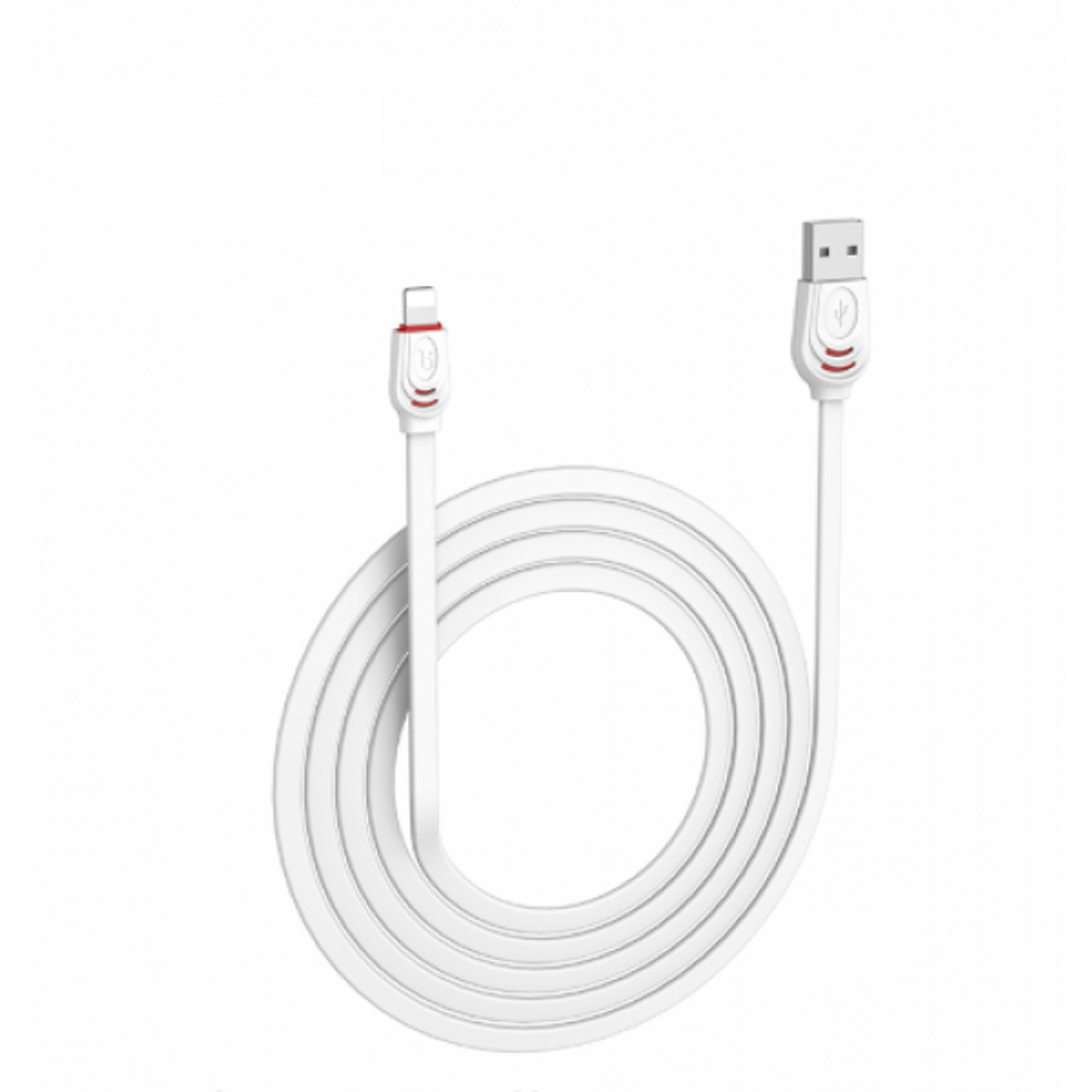 Кабель Borofone BX14 USB-Lightning 2.4А 1м PVC White