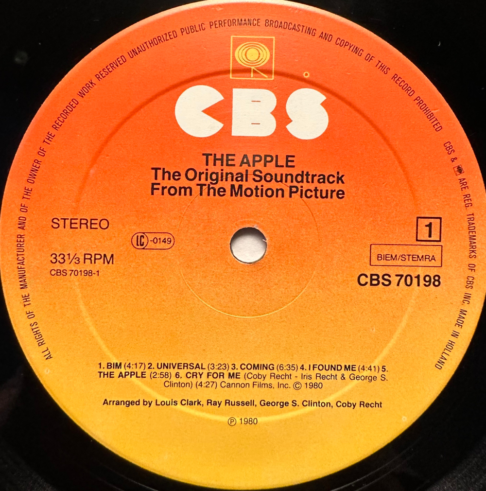 The Apple The Original Soundtrack Of The Musical Film (Голландия 1980г.)