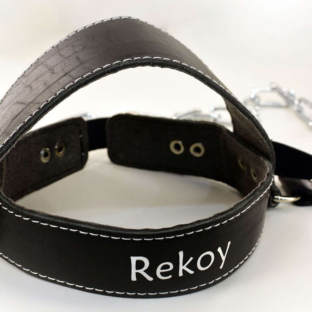 Тренажер для шеи упряжь из натуральной кожи ReKoy FG047