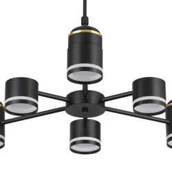 8234/6C COMFI LN25 000 черный, металл/акрил Люстра потолочная GX53 LED 6*10W + LED-проектор 3*5W 2700К 220V VIRSAVA