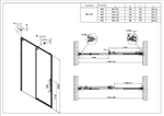 Душевая дверь Ультима (Ultima) VDS-7UL120CLG, 1200, брашированное золото, стекло прозрачное