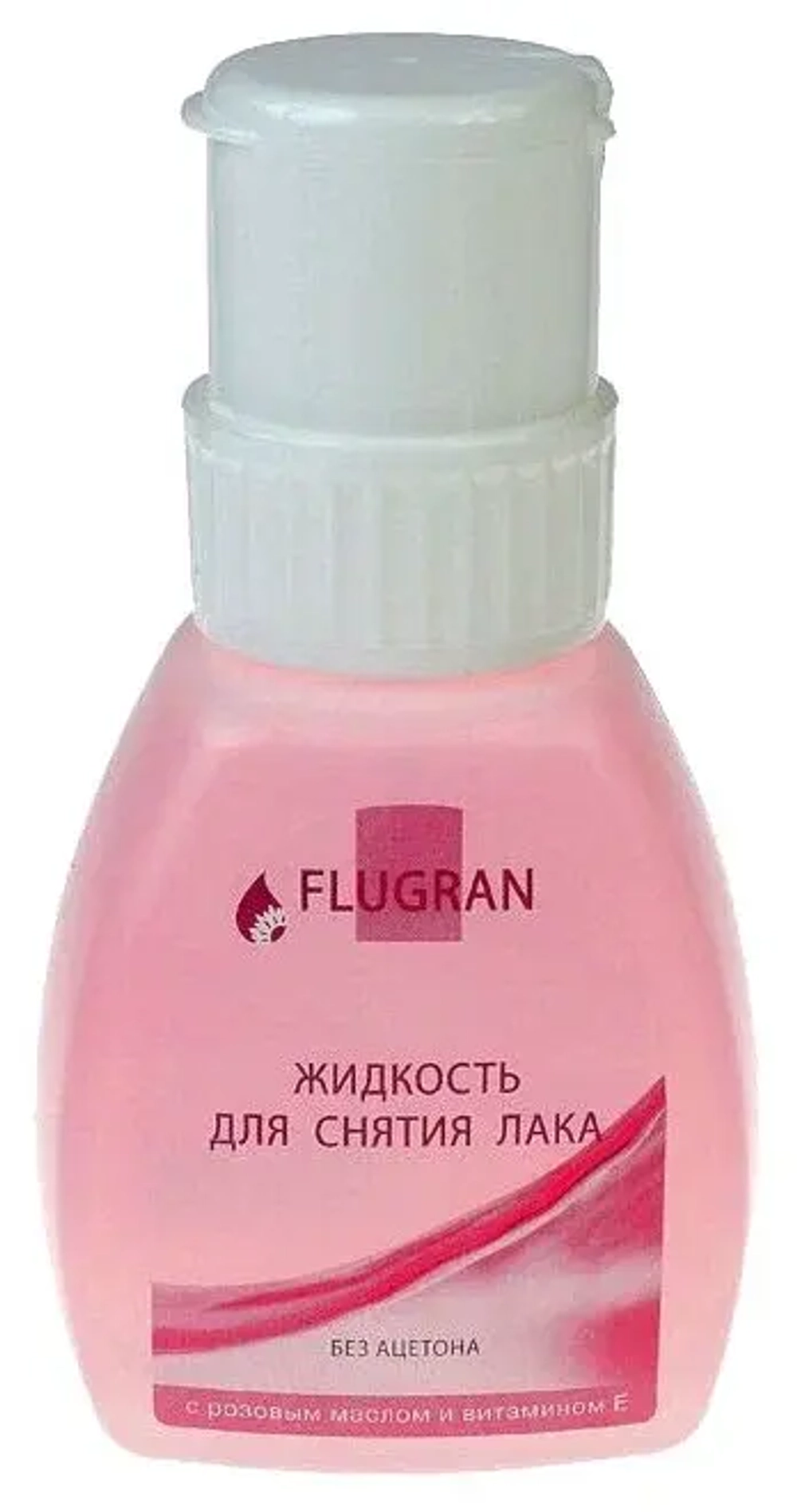 "FLUGRAN" Жидкость для снятия лака с Розовым маслом (без ацетона) 50мл