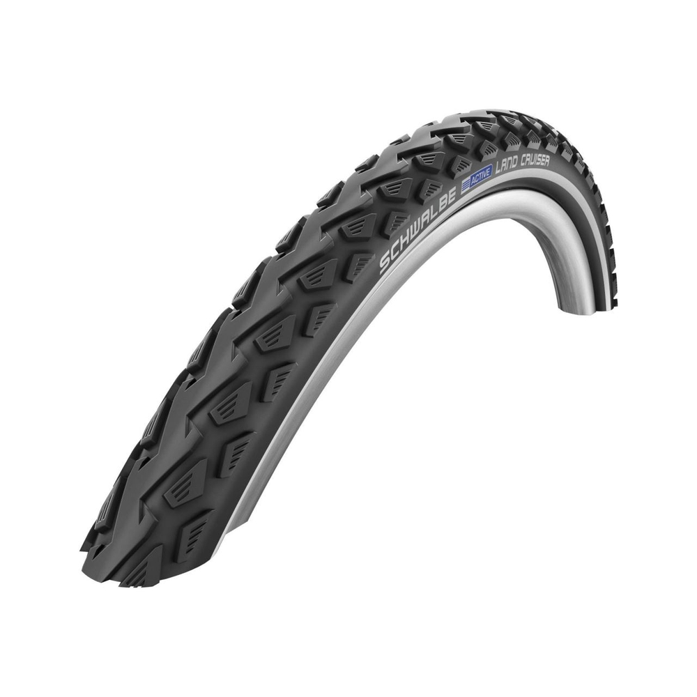 Покрышка 26x2.00 (50-559) 05-11101038.01 LAND CRUISER PLUS, PunctureGuard, HS450, SBC, B/B+RT (светоотр полоса) черная SCHWALBE