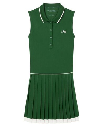 Теннисное платье Lacoste Ultra Dry Tennis Heritage - green/white