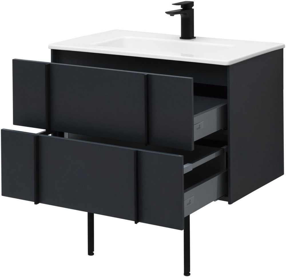 Тумба с раковиной Allen Brau Reality 80 см 1.32005.AM антрацит матовый
