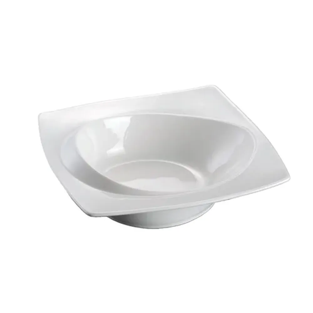 Салатник 550 мл 25*25 см h5 см с бортом Asymmetry белый фарфор NEW P.L. Proff Cuisine [3]