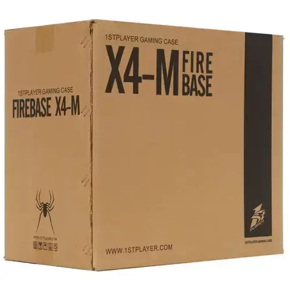 Компьютерный корпус 1STPLAYER FIREBASE X4-M TG LED Black