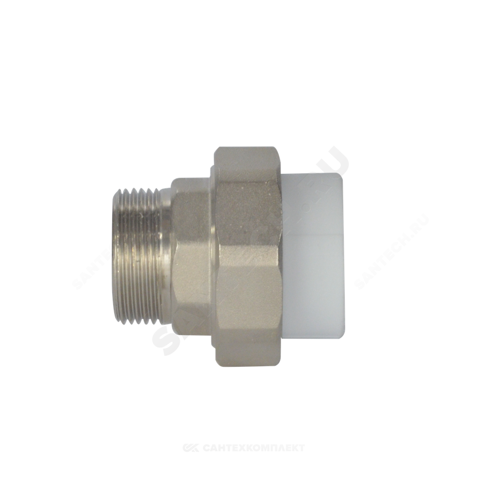 Муфта PP-R комбинированная разъемная белая Дн 20х1/2" НР усиленная VALFEX 10156015У
