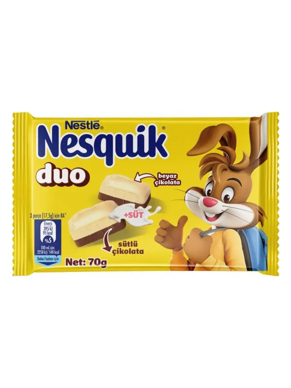 Шоколад Несквик Duo, белый и молочный шоколад, 3шт