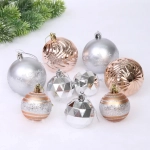 Набор шаров «Winter miracle» 7 см + 5 см (24 предмета), Шампань/Серебро