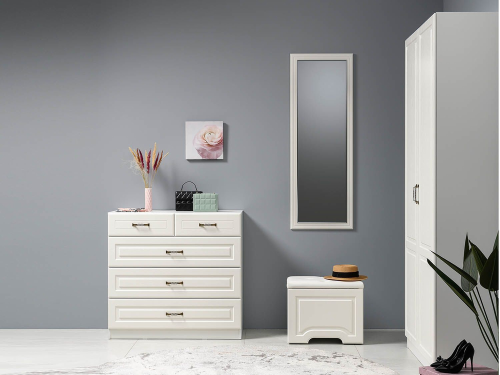 Прихожая Ливерпуль 3 Белый/Ясень ваниль