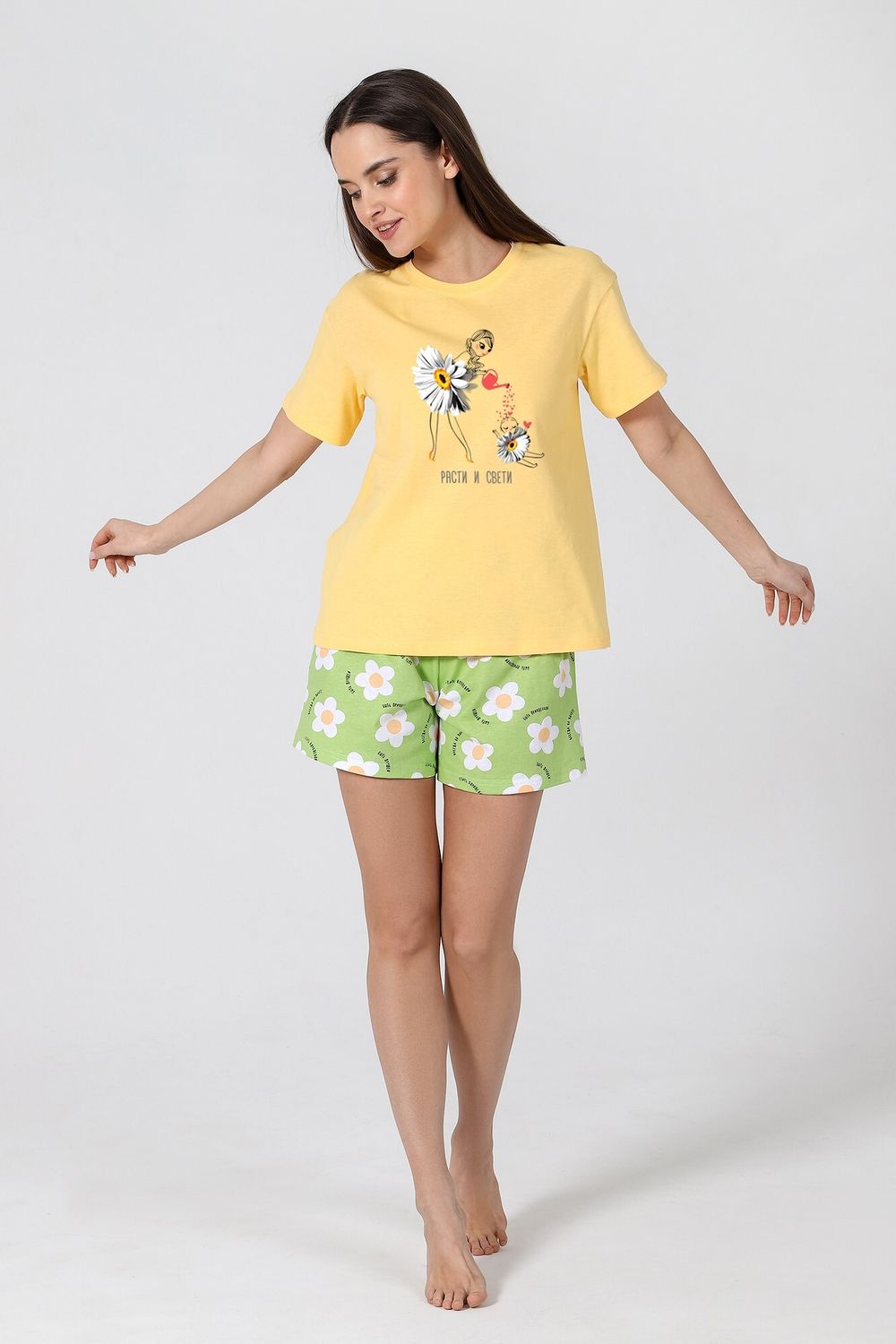 Пижама женская Ромашка-4 Виотекс ЖЁЛТЫЙ