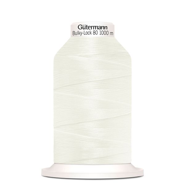 Нить текстурированная Gutermann Bulky-Lock 80 (1000 метров), 5 кат. | _111 айвори