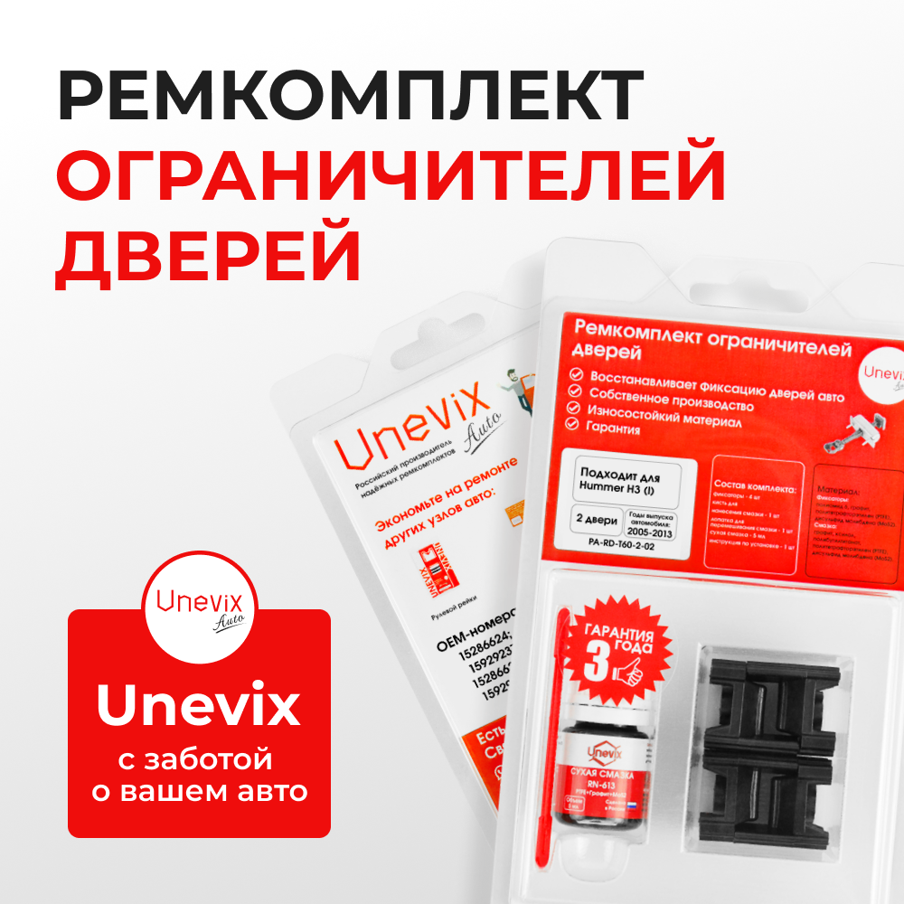 Ремкомплект ограничителей дверей Hummer H3 (I) GMT355 (2 двери, тип 60) 2005-2013