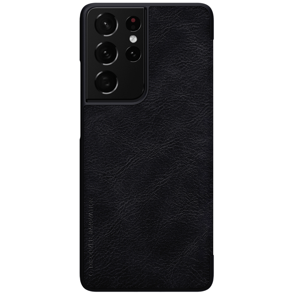 ✓ Кожаный чехол книжка от Nillkin для смартфона Samsung Galaxy S21 Ultra,  серия Qin Leather, черный цвет - купить по отличной цене 🤑 в интернет  магазине caseport в Москве и СПб