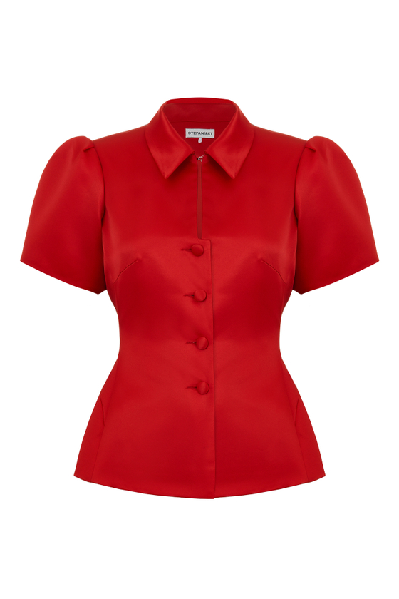 Жакет приталенный Odri red Love, красный