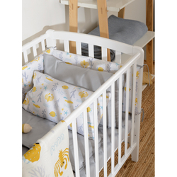 Детское постельное белье 1 спальное Tkano Essential светло-серое