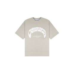 Футболка UNIFORM Heavy Grafic logo бежевый/белый
