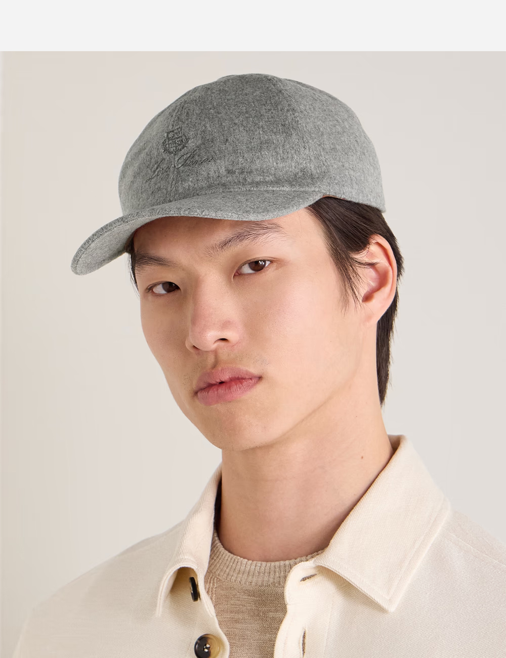Бейсболка Loro Piana Baseball Cap Cashmere Storm "Flannel Melange"