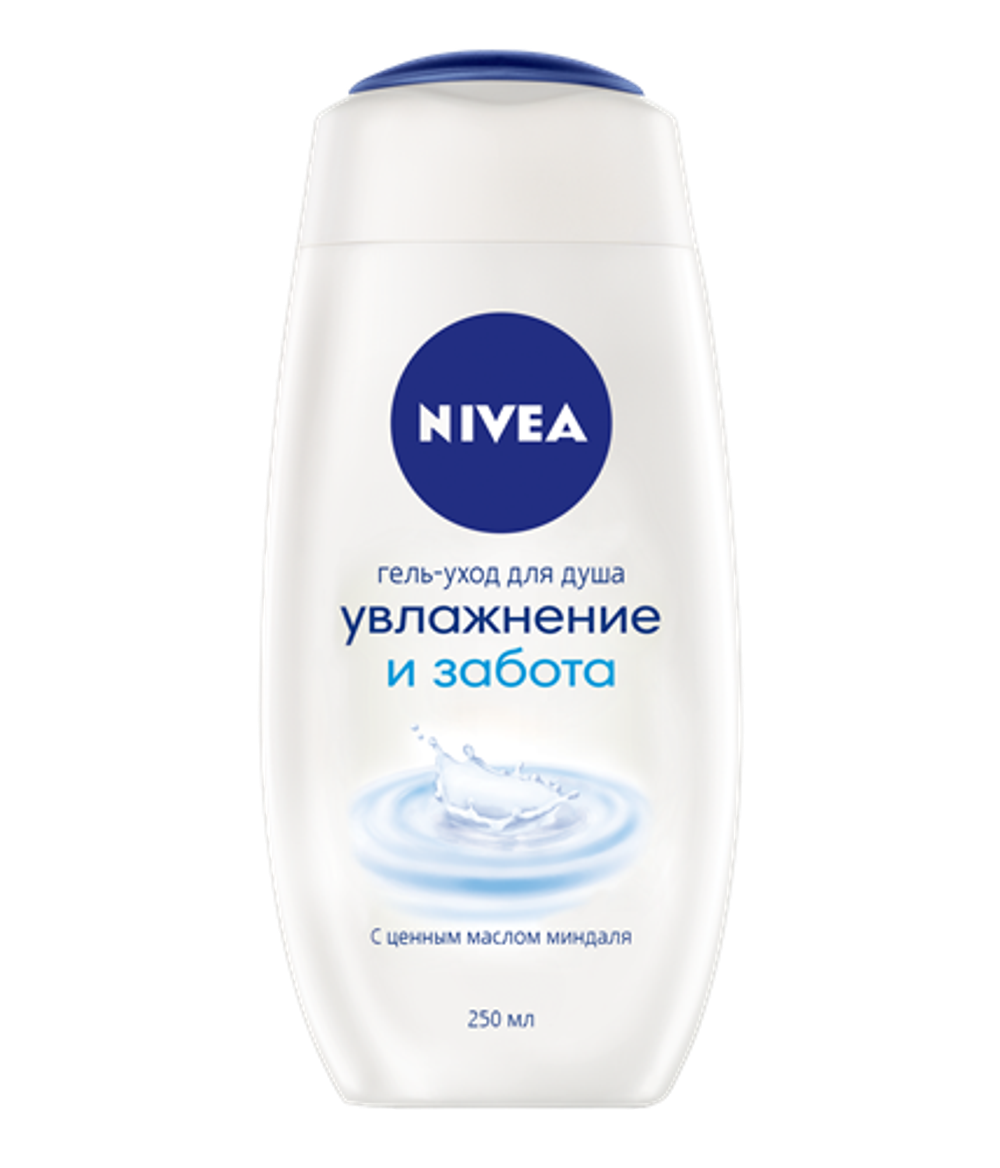 Nivea Гель-уход для душа Увлажнение и забота, 250 мл