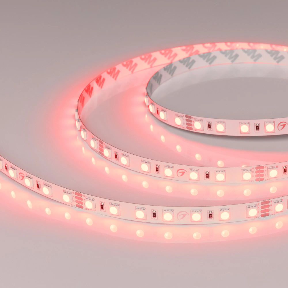 Светодиодная лента RT-B70-10mm 24V RGB (14 W/m, IP20, 5m) (Arlight, Открытый) 040916