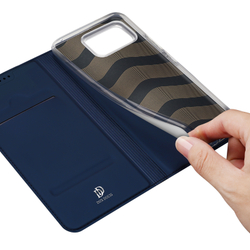 Чехол книжка из PU кожи синего цвета от Dux Ducis для смартфона ASUS Zenfone 12 Ultra, серия Skin Pro Series Case