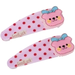 Зажимы для волос детские 2шт «Happy smile», мишка с бантиком, микс 4 цвета, 5*2см