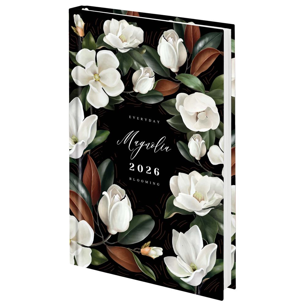Ежедневник датированный 2026 145х215 мм А5 STAFF ламинированная обложка "Магнолия" (117326)