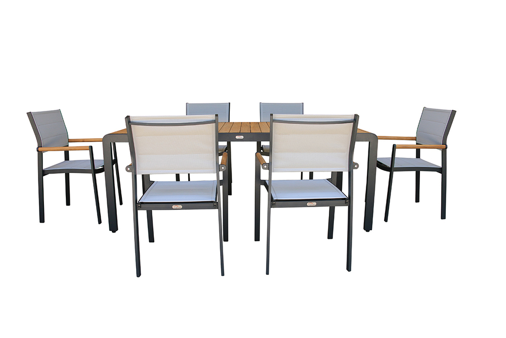 Стул из алюминия MAYA темный графит