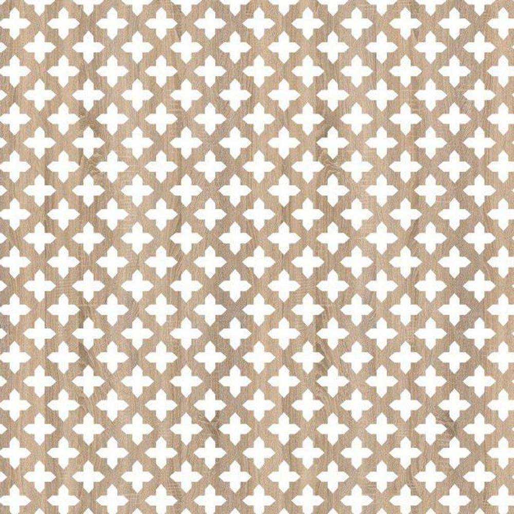 Панель перфорированная ХДФ Presko Лотос для радиатора 600х1200х3 мм Сонома