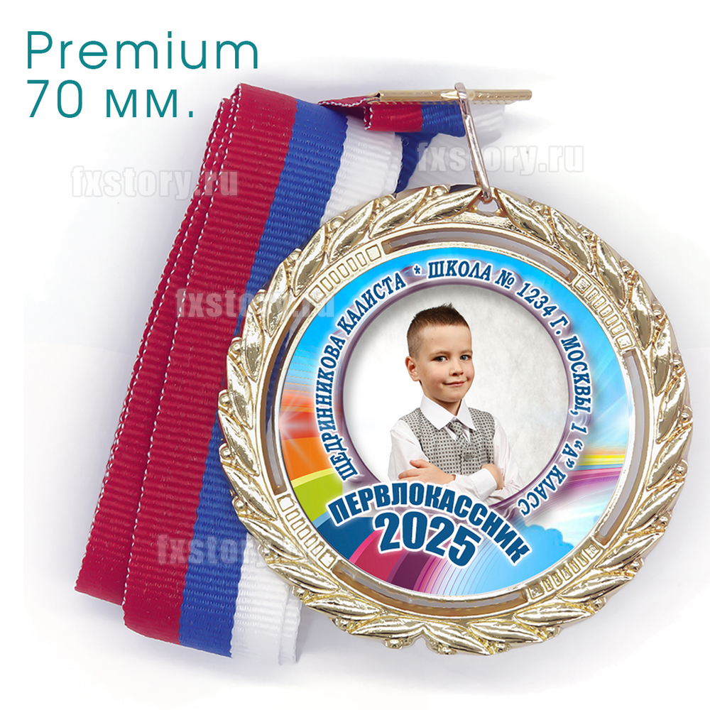 Медаль PREMIUM 70 мм. (F05). С фото.