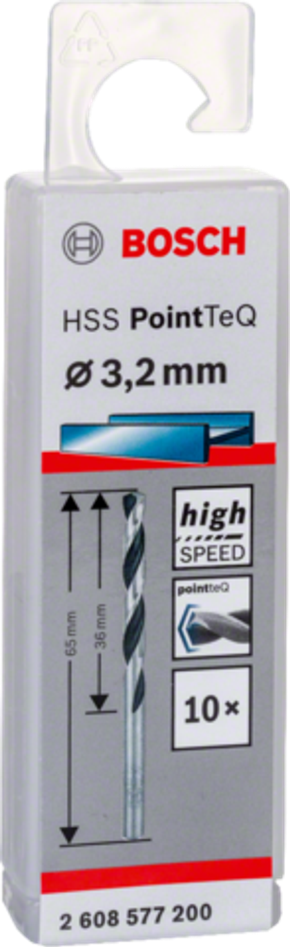 Свёрла по металлу  PointTeQ 3,2 мм BOSCH 2608577200