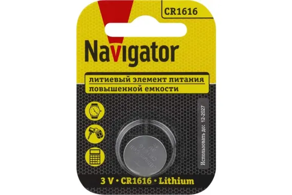 Батарейка Navigator CR 1616 23733