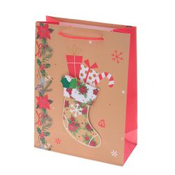 GAEM Пакет подарочный (бумага 210г/м2, блок микс 12шт), L26 W10 H32 см, 4в.