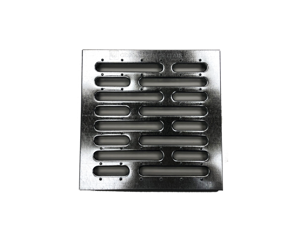 Решетка водоприемная Gidrolica Point РВ-28,5.28,5 (DN300) — штампованная стальная оцинкованная, класс A15