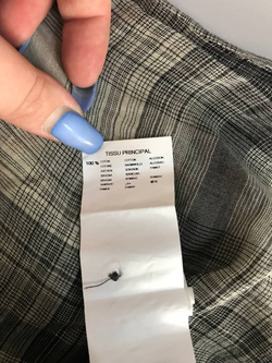 Блузка Promod в клетку, маркировка 38, визуально на 44 размер