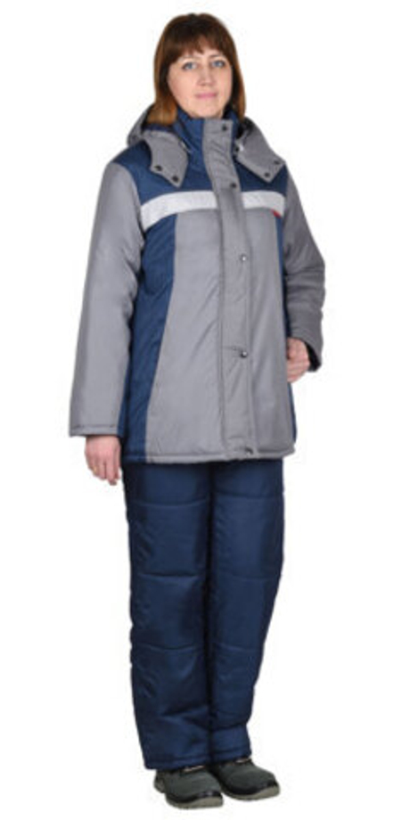 Костюм "ФРИСТАЙЛ" женский тёмно-синий со стальным