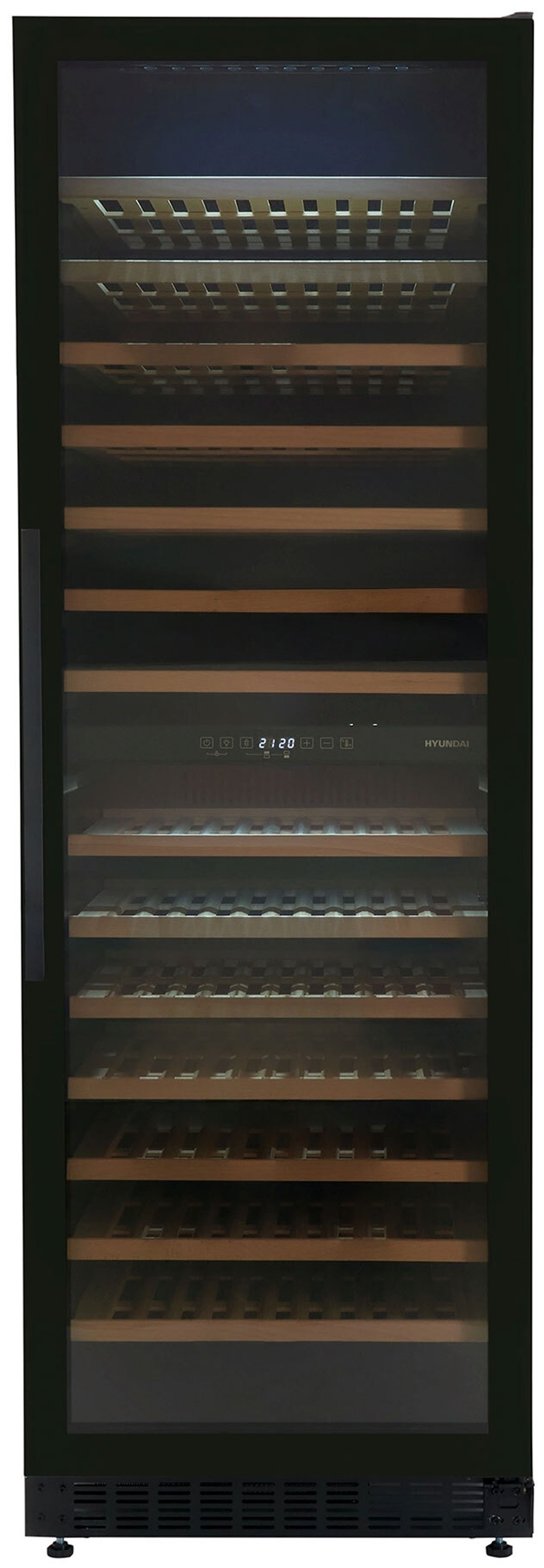 Встраиваемый винный шкаф Hyundai HBWC 1765 DC, черный